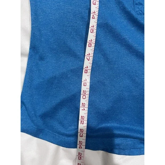 Marmot Womens ALLIE Blue Henley Roll Tab Sleeve Hiking Outdoor Performance Sz L - Picture 6 of 9